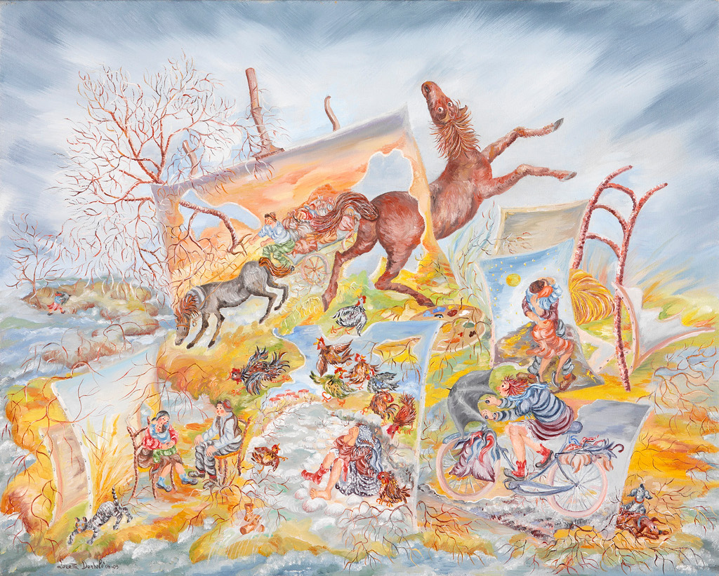 Ripassi e vane fughe - Olio su tela, 2009, 40x50