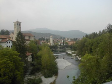 Veduta da Cividale verso le valli del Natisone