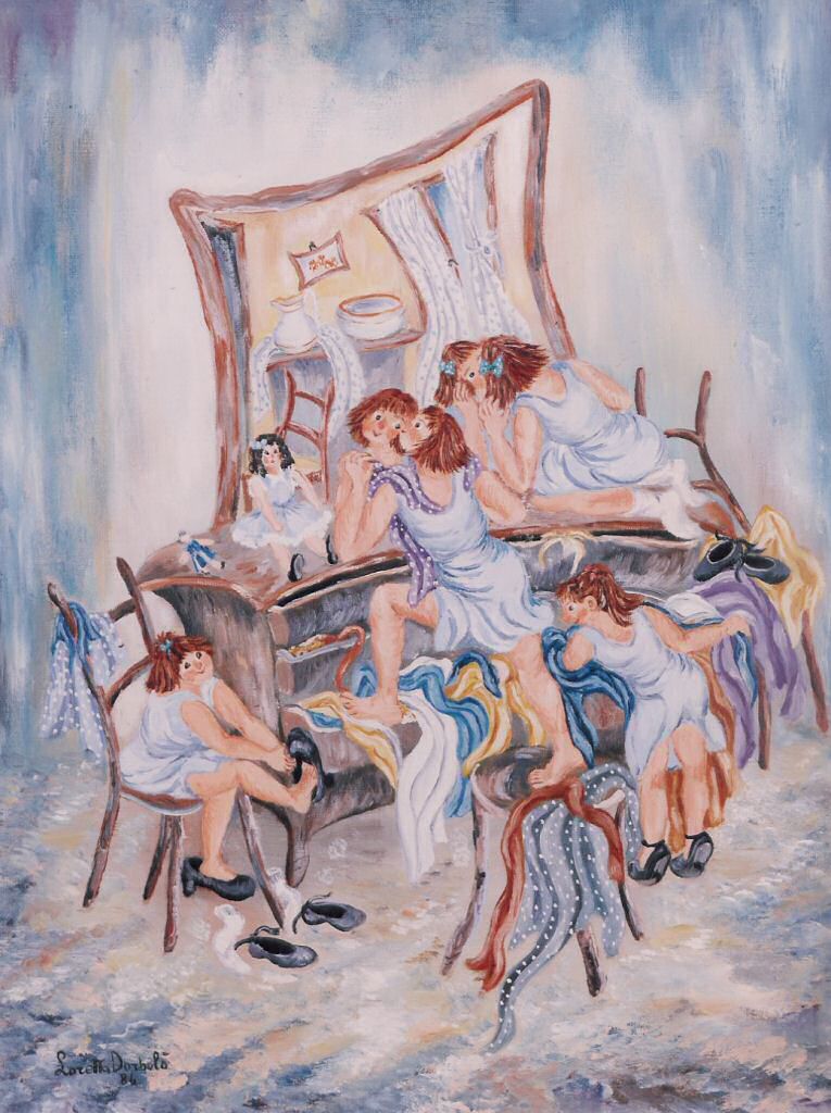 Il cassettone - Olio su tela, 1986, cm 30 x 40
