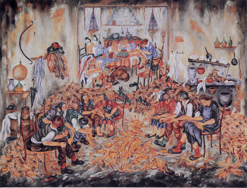 Serate d'ottobre - Olio su tela, 1988, cm 60 x 80