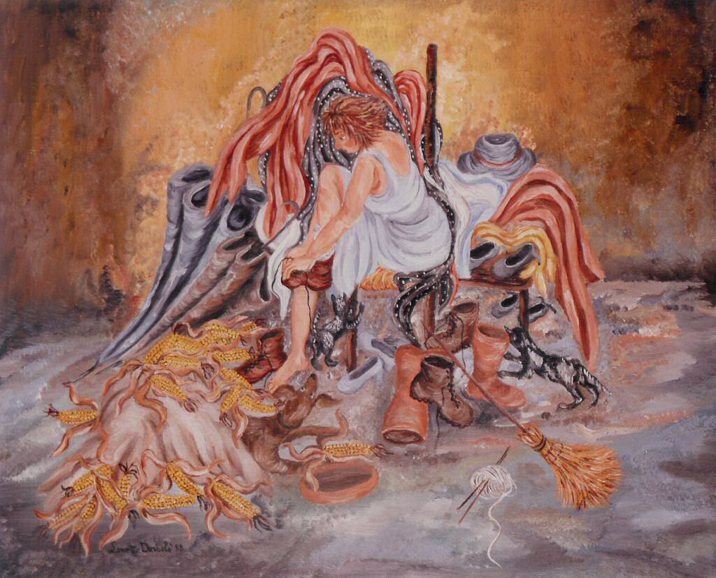Rovistii e lacci - Olio su tela, 1988, 40x50