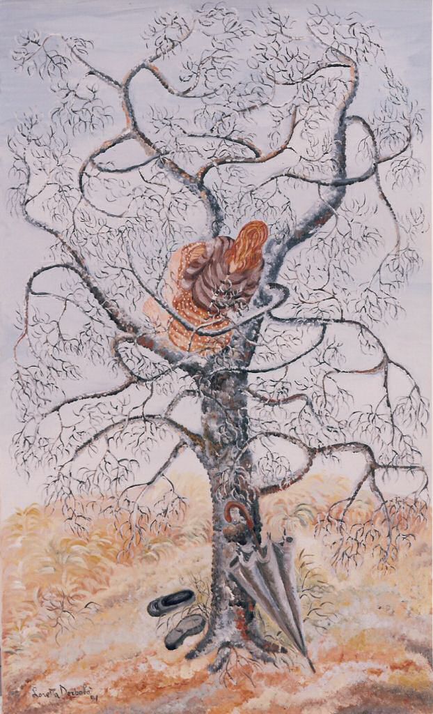 L'albero dei pensieri - Olio su tela, 1991, 30x50
