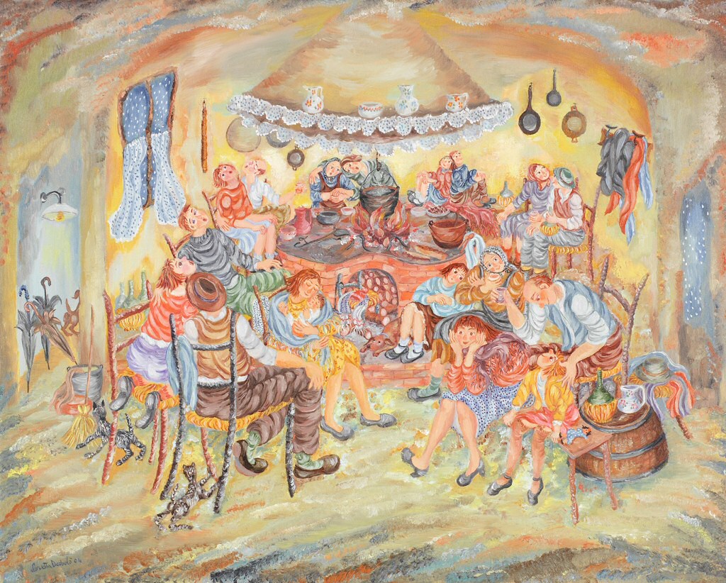 Canzoni di dicembre - Olio su tela, 2004, 40x50